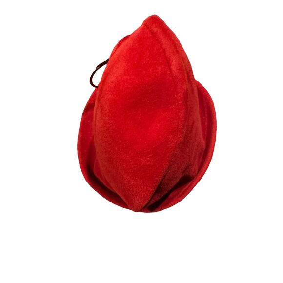 1960's American Vintage Emme Boutique Red Wool Hat, Feathers, fold over size S-M - Picture 10 of 16